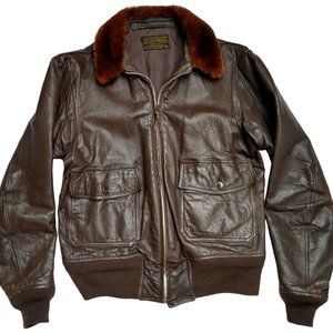 Original Vintage 1950's USN Pilot's G-1 Flight Jacket by L.W. Foster Size 40.